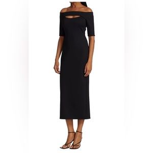 ROSETTA GETTY CUTOUT OFF THE SHOULDER DRESS
